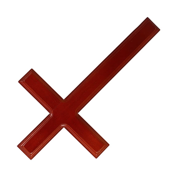 STRANDCHIC Dark Red Wooden Cross Wall Decor with Finish, Easy to and Store, Home Decoration