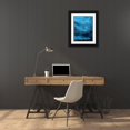 thumbnail image 3 of Lewis, Sheldon 15x18 Black Ornate Wood Framed with Double Matting Museum Art Print Titled - Indigo Bruch Strokes Abstract, 3 of 4