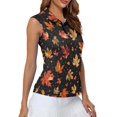 thumbnail image 4 of Whosucclay Maple Leaf Womens Golf Shirt for Ladies Premium Quilted Process Fashion Soft Women's Dry Fit Golf Shirts XS - 2XL, 4 of 7