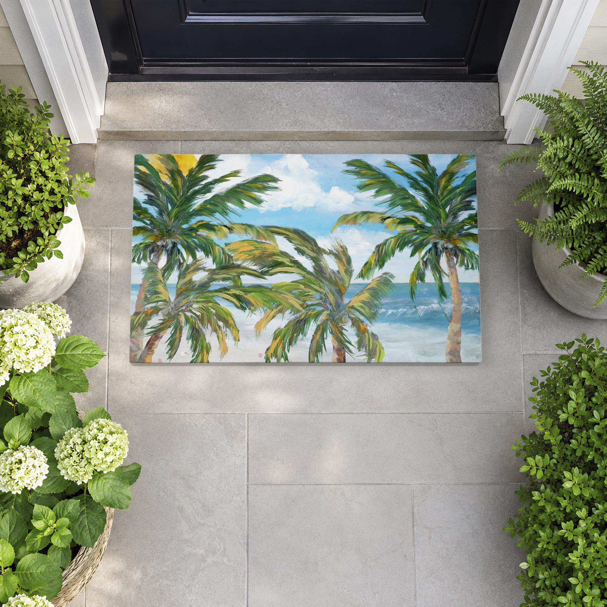 Stupell Industries Tropical Trees Paradise Printed Outdoor Door Floor Mat, design by Julie DeRice