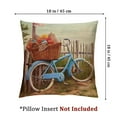 thumbnail image 4 of nygtbtfer  Beach Decorative Throw Pillow Covers Blue Bicycle on Beach Rustic Farmhouse Pillow Coastal Outdoor Decor Cushion Cover for Sofa BedroomPillowcase  12x12in, 4 of 7