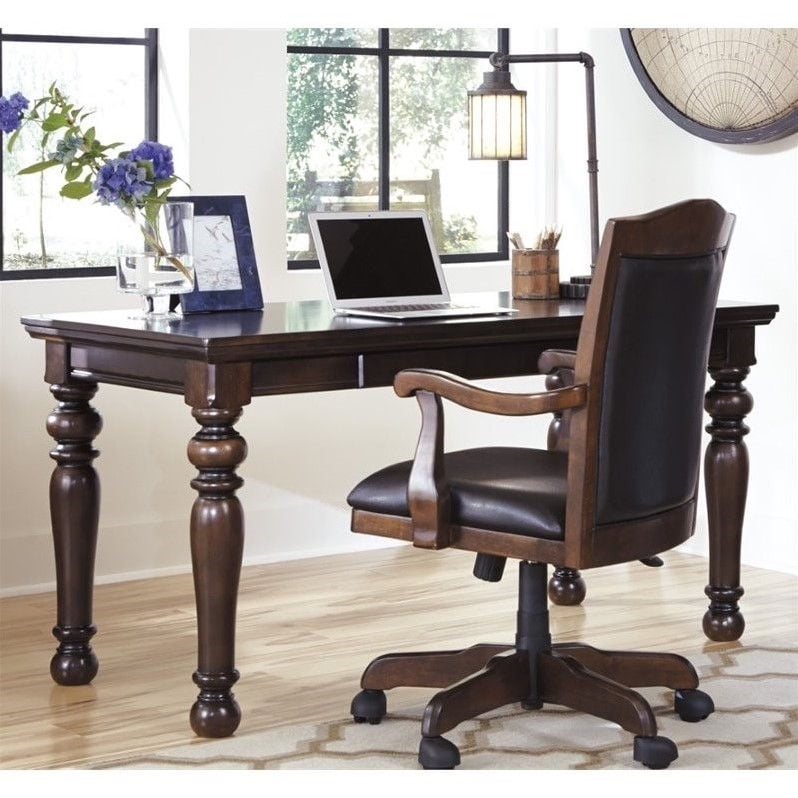 Ashley Porter Home Office Computer Desk in Brown