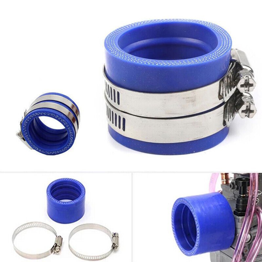 Leke 45mm Blue Rubber Flange Adapter Carb Manifold Boot For Motor