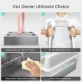 thumbnail image 5 of Enclosed Stainless Steel Cat Litter Box with Lid, XL Extra Large Litter Box for Big Cats, Metal Litter Pan High Sided, Never Absorbs Odors, Anti-Urine Leakage, Easy Cleaning, Include Scoop, 5 of 7
