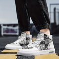 thumbnail image 3 of Men's Casual Outdoor Walking Shoes, Trendy High Top Lace Up Sneakers,  Men's Clothing, 3 of 9