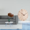 thumbnail image 2 of Soporte rectangular multifuncional para pañuelos de papel y reloj de pared de madera maciza. Organizador de diseño creativo para cocina, coche, restau, 2 of 8