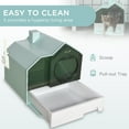 thumbnail image 4 of PawHut Hooded Cat Litter Box w/ Litter Mat, Litter Particle Catching, Blue, 4 of 9