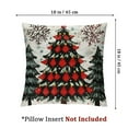 thumbnail image 4 of Heduofu 2 PCS Christmas Trees Pillow Covers, Red Black Buffalo Plaid Decorative Xmas Tree Snowflake Throw Holiday Decorative Winter Forest Cushion Pillow Cases for Home Sofa Couch, 4 of 7
