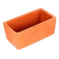 thumbnail image 4 of Rectangular Terracotta Flower Pot Small Clay Planter with Drainage Hole Rustic Pottery Flower Container for DIY Garden Plants Indoor Windowsill Decoration, 4 of 5