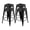 Black, variant on 24 Inch Metal Bar Stools 4 Pack, Tolix Style Stackable Counter Height Chairs