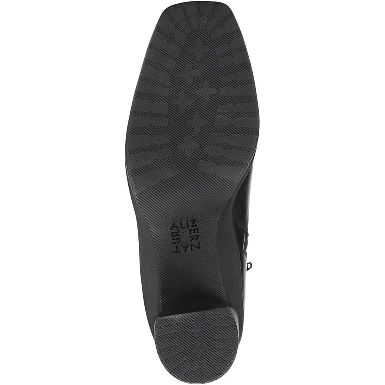 Naturalizer Womens Aimee Water Resistant Ankle Boot Black Leather