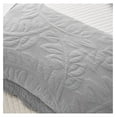 thumbnail image 4 of 2-Piece 100% Cotton Quilted Pillow Shams Embroidered Farmhouse Pillow Shams (Standard, Noble Grey), 4 of 6