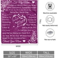 thumbnail image 2 of LHSHID Mom Blanket Mom Blankets from Daughter Gifts for Mom from Son Christmas Birthday Gifts for Mom I Love You Mom Blanket Hug Presents for Moms Mother Flannel Letter Throw Blanket 30"x40", 2 of 7