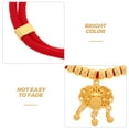 thumbnail image 4 of Collar de mascotas con cuello de mascota de cuerda roja con encanto de suerte para gatos y perros pequeños joyas de mascotas hechas a mano para ocasiones festivas, 4 of 4