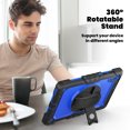thumbnail image 4 of For Lenovo Tab K10/M10 Plus (2nd Gen) Case 10.3 inch, 360 Rotating Shockproof Cover with Stand, Screen Protector, Shoulder Strap (TB-X6C6/TB-X606), Dark Blue PC, 4 of 7