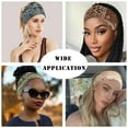 thumbnail image 4 of 2025 new women's wide headband, 4-piece bohemian style headband, sports headscarf, large sports elastic anti slip large headband, 4 of 12