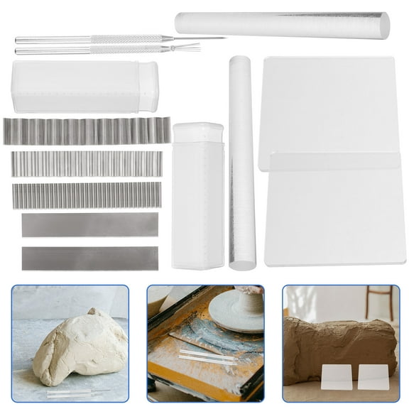 ifundom Pottery Tool Kit with Stainless Steel and Plastic Tools, Assorted Colors, Ideal for Carving, Sculpting, and Clay Modeling, 1 Set