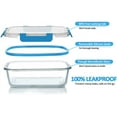 thumbnail image 2 of 24-Piece Glass Food Storage Containers with Snap Locking Lids, Glass Meal Prep Containers Set - Airtight Lunch Containers, Dishwasher and Freezer Safe, 2 of 9