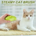 thumbnail image 6 of Steamy Cat Brush, Green, 4 in 1 Multifunctional Cat Hair Brush for Shedding, Massage, Bath, Removing Tangled and Loosse Hair, 6 of 7