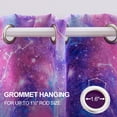 thumbnail image 2 of Btargot Tie Dye Constellation Blackout Curtains Set of 2 Galaxy for Kids Girls Room Ombre Grommet Thermal Insulated Room Darkening Drapes 52 x 63 inch Pink Purple, 2 of 12