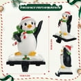 thumbnail image 3 of Ayieyill Christmas Penguin Stocking Holder, Resin Stocking Holders for Mantle Christmas Decorations, 3 of 7