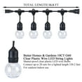 thumbnail image 5 of Better Homes & Gardens 110 Volts Electric 14.8 feet 10 Count G60 Clear Plastic Bulbs Black Wire LED String Lights for Outdoor and Indoor Use, 5 of 10
