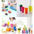 thumbnail image 2 of Triani Unbreakable Reusable Drinking Cup for Adult Kids(8 oz), Plastic Tumblers Set of 8 Multicolor - Dishwasher Safe, BPA Free, 2 of 7