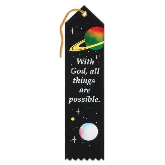 6 Pack Beistle With God All Things Are Possible Party Ribbon