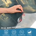 thumbnail image 5 of Yayeee Kitchen Curtains Tier Set of 2 Light Filtering 57"x36" Over Sink Window Panels, Whale and Moon, 5 of 7