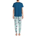 thumbnail image 3 of Secret Treasure’s Women’s Graphic Print Pajama Set, 2-Piece, 3 of 6
