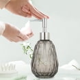 thumbnail image 2 of Textured Glass Soap Dispenser Refillable Liquid Hand Soap Bottle for Bathroom, 2.95x5.71 Inch, 2 of 6
