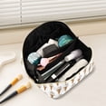 thumbnail image 2 of FORMRS Makeup Bag Travel Cosmetic Organizer for Women Fold Flat Zipper Pouch with Handle, Cartoon Ice Cream Pattern, 2 of 8