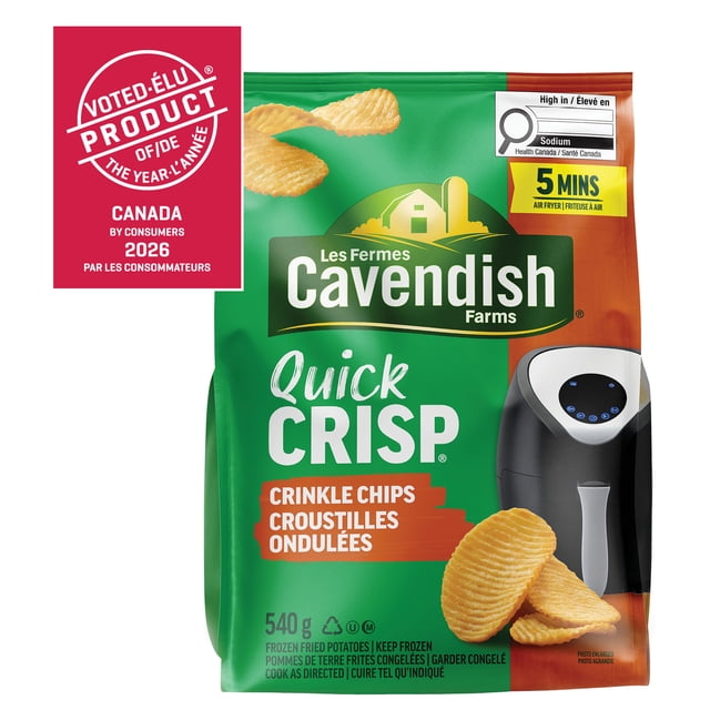 Cavendish Farms Quick Crisp Crinkle Chips | Made in Canada | Proud Canadian Company, QuickCrisp Crinkle Chips