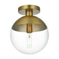 thumbnail image 3 of Living District Eclipse 10" Flush Mount Clear Shade In Chrome, 3 of 9