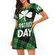 thumbnail image 1 of Easygdp St Patrick's day Camisón de manga corta para mujer, informal, estampado, 1 of 6