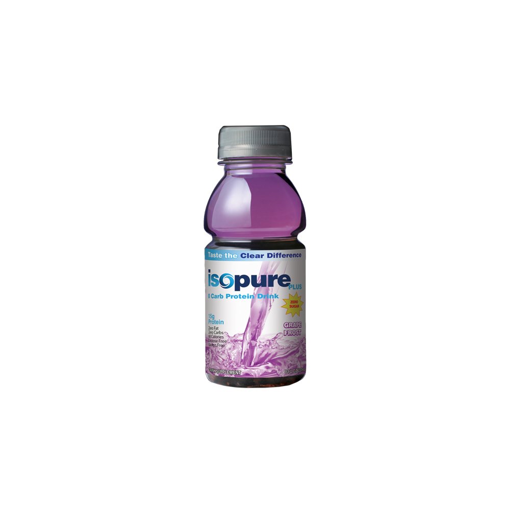 Isopure Plus 0 Carb Protein Drink, Grape Frost, 24 8 Fluid Ounce