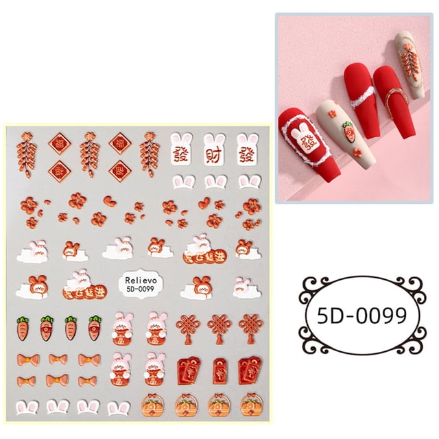 Nail Decals Decoration,Nail Sticker Fashionable Cute Nail Sticker DIY Nail Sticker Exceptional Reliability