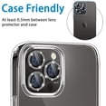 thumbnail image 2 of Pour iPhone 13 Pro pour iPhone 13 Pro Max Protecteur d'Objectif de Caméra, Couverture d'Objectif de Paillettes Bling- 3Pcs Paillettes Graphite, 2 of 5