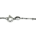 thumbnail image 3 of Pink Murano-style Glass Heart Pendant Sterling Silver Box Beads Station Chain Necklace 16", 3 of 4