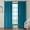 Blue, variant on TWOPAGES Light Blocking Velvet Curtain Pinch Pleated Drape for Bedroom, 1 Panel, Custom, Beige