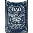 thumbnail image 1 of LHSHID Father''s Day Birthday Gifts for Dad to My Dad Gifts from Daughter Son Best Dad Gifts Ideas Soft Throw Blanket No.1 Dad in The World 60x80in, 1 of 6
