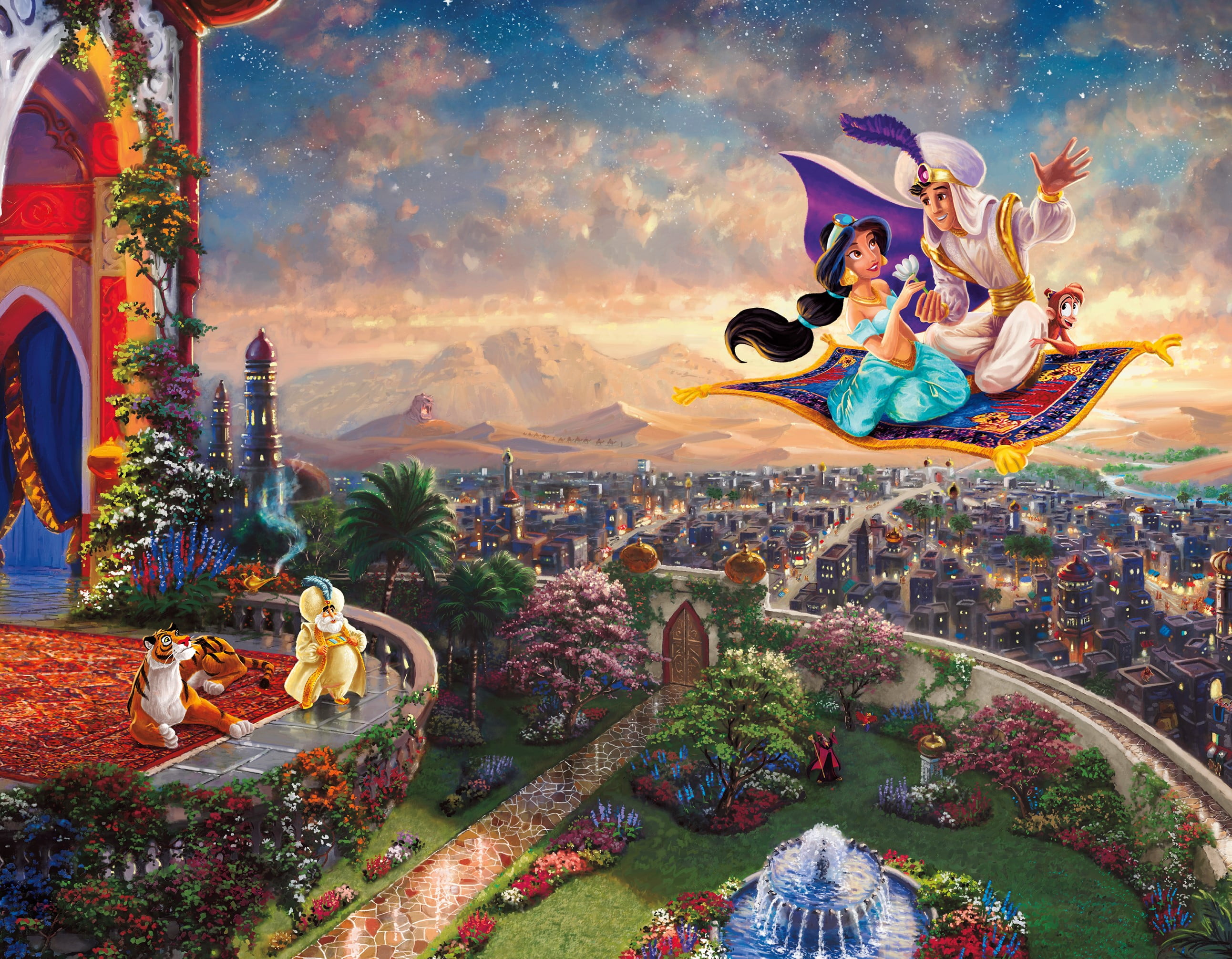 Ceaco - Thomas Kinkade - Disney - 4 in 1 Interlocking Jigsaw Puzzles