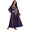 Purple, variant on Women Plus Size Floral Maxi Dress Stand Collar Long Sleeve Summer Casual Dress