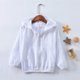 thumbnail image 2 of Abrigo para niños Chaqueta con capucha de algodón con protección solar para bebé niña niño, blanco, 130 cm Advancent AP001415-19, 2 of 7