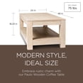 thumbnail image 6 of Open Box Maven Lane Paulo Wooden Coffee Table in Weathered White Finish, 6 of 7