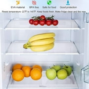 LANNEY 8 Pack Fridge Liner Refrigerator Shelf Liners Mats for Glass Shelves Washable, 12 x 17.7 inches