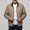 Khaki, variant on Jackets for Men Summer Trendy Stand Collared Long Sleeve Coats Comfort Breathable Loose Fit Outerwear for Business Work Office