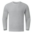 thumbnail image 4 of VNKIDY Men's Sweater Coat Autumn Winter Oversized Solid Color Knit Sweater Long Sleeve Crewneck Textured Fabric Relaxed Fit Warm Jumper For Cold Weather Daily Wear Relaxed Fit Knitwear, 4 of 5