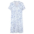 thumbnail image 2 of TaTaai Women's Nightgown with Collared Neck, Short Sleeves, Functional Pocket, and Breathable Everyday Fit Gift, 2 of 7