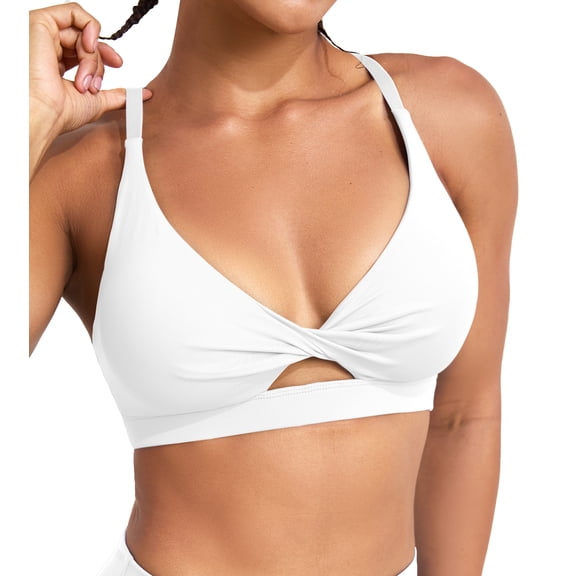 SHARICCA Women's Sport Bra High Impact Racerback Fitness Workout Wireless Yoga Bra